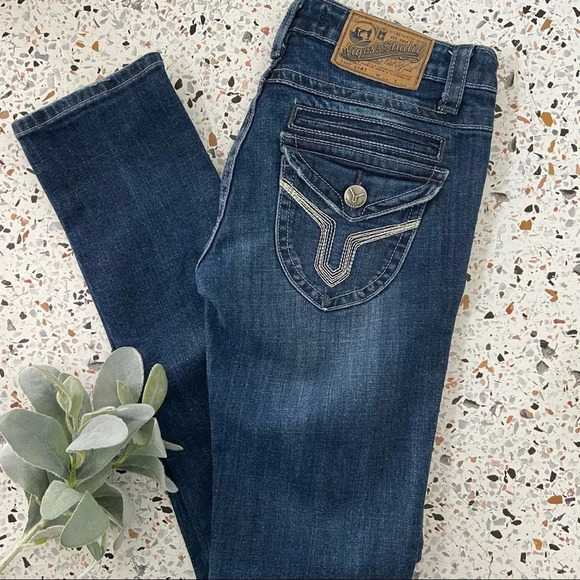VIGOSS Skinny Jean Denim Embroidered Pockets The Seattle Size 5/6 28 P20824NB26 - Picture 10 of 10